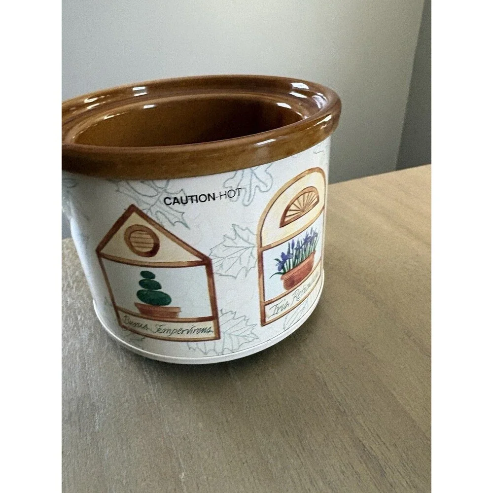 Vintage Rival Potpourri Crock Electric Simmer Pot Botanicals Herb Garden Cottage